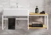 2pcs Lavabo Meubles de salle de bains Ensemble Évier Bois Voir les images du produit 4