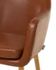 BELIANI Esszimmerstuhl Goldbraun Kunstleder Holzbeine Retro Produktbild-Vorschau 9