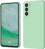 A product image showing a phone case for a Samsung Galaxy S21 in turquoise, displayed from the front and back. Produktbild-Vorschau