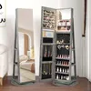 COSTWAY Armoire à bijoux, armoire à glace pivotante à 360° Voir les images du produit 2