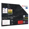 A black marble patterned magnetic board with various accessories attached. Podgląd zdjęcia produktu