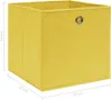 vidaXL Úložné boxy 10 ks. Žluté 32x32x32 cm Látkové Náhled obrázku produktu 4