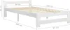 vidaXL Lit en bois massif pin blanc 90x200 cm Voir les images du produit 5