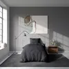 4 teilig Bettwäsche 135x200 cm gestreift schwarz weich Produktbild-Vorschau 2