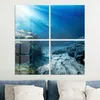 DEQORI Glasbild Echtglas 4x50x50 cm 'Korallenriff-Taucher' Produktbild-Vorschau 4