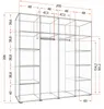 Drehtürenschrank Kleiderschrank 200 cm Artisan Produktbild-Vorschau 7