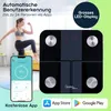 Digitale 14in1 Körperanalysewaage aus Glas, Bluetooth & Produktbild-Vorschau 4