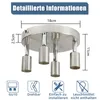 A ceiling light fixture with dimensions and feature icons. Produktbild-Vorschau