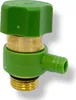 A close-up studio shot of a green and brass valve. Produktbild-Vorschau