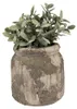 Clayre & Eef Pot de fleurs Ø 14x13 cm Gris Beige Terre Voir les images du produit 2