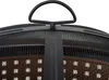 A close-up view of the top of a fire pit, showing the mesh screen and handle. Produktbild-Vorschau
