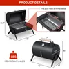 Přenosný gril na dřevěné uhlí FCH s víkem, regulace Náhled obrázku produktu 2