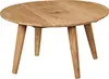 Runder Couchtisch Massivholz Akazie - Stabile Holzbeine, Produktbild-Vorschau 2
