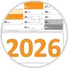 XL Wandkalender Wandplaner 2026 orange (gerollt) DIN A1 Produktbild-Vorschau 7