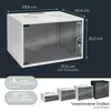 Serverschrank 19 Zoll unmontiert HMF 65700 7 HE Lichtgrau Produktbild-Vorschau