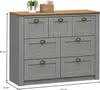 Sideboard BOLTON aus Kiefer grau/braun Massivholz, Kommode Produktbild-Vorschau 6