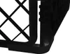 A close-up view of the corner of a black plastic pet playpen. Náhľad obrázku produktu