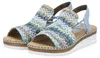 Rieker Damen Sandalette Blau/Bunt Voir les images du produit 13