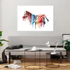 Bilder auf glas - Zebra Detail digital wild - 100x70cm - Produktbild-Vorschau 6