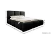 Polsterbett BUBBLE 200x200 cm Schwarz, Veloursbett Velluto Produktbild-Vorschau 4