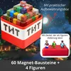 Magnetische Bausteine 60-teilig mit 4 Figuren & Produktbild-Vorschau 1