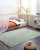 BELIANI Koberec zelený bavlněný 140 x 200 cm obdélníkový se Náhled obrázku produktu 2