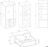 Mobile da bagno pensile con cassetti e anta – NINA W1D2S | Anteprima dell’immagine prodotto 4