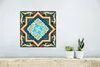MuchoWow® Poster Stern - Orange - Blau - Muster 30x30 cm - Produktbild-Vorschau 5