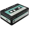 A tin storage box designed to look like a retro cassette tape. Produktbild-Vorschau