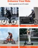 A collage of four images showing different types of vehicles that can be upgraded with a motor, including a bicycle, cargo bike, dirt bike, and scooter. Produktbild-Vorschau