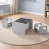 COSTWAY 6-in-1 Kindertafel, kindertafel en stoelset met Productafbeelding-voorbeeld 9