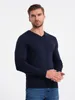 Ombre Clothing Maglione classico da uomo Launcebuz navy XL Anteprima dell’immagine prodotto 3