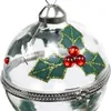 Weihnachtskugeln Glas aufklappbar mit Beerenmotiv 6cm klar Produktbild-Vorschau 5