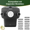 A black Philips pasta maker with model numbers listed. Produktbild-Vorschau