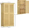 Outsunny Gartenschrank Holz Geräteschuppen 4 Fächer mit Produktbild-Vorschau 3