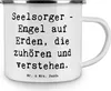 Mr. & Mrs. Panda Emaille Tasse Spruch Seelsorger Engel - Produktbild-Vorschau 3