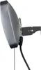A close-up side view of a gray parabolic antenna with a black mounting bracket and cable. Náhled obrázku produktu