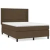 vidaXL Boxspringbett mit Matratze Dunkelbraun 140x200 cm Produktbild-Vorschau 1