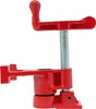 A red pipe clamp is shown against a white background. Produktbild-Vorschau