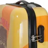 Close-up of a suitcase corner showing the zipper and a combination lock. Produktbild-Vorschau