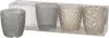 Boltze Home Windlicht Marilu 4-delige set Ø7xh7cm grijs Produktbild-Vorschau 1