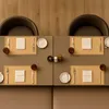 Relaxdays Tischset, 6er Set, Bambus, Stoffrand, Produktbild-Vorschau 3