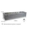 Drewniana skrzynka z litego drewna – szara, 70 cm Podgląd zdjęcia produktu 3
