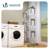 VOUNOT® 4 Ebenen Wäscheständer Turm mit Rollen 126x63x170 Produktbild-Vorschau 6