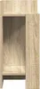 A close-up, front-facing view of a wooden side table with one open shelf. Náhľad obrázku produktu