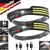 2*LED Stirnlampe, Sensorscheinwerfer USB wiederaufladbar Produktbild-Vorschau 1