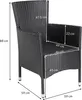 CASARIA® Gartenstühle 4er Set Polyrattan Stapelbar mit Produktbild-Vorschau 7