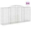 Gabionen mit Hochbogen 4 Stk. 300x50x140/160cm Verzinktes Produktbild-Vorschau 2