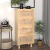 vidaXL Sideboard Braun 40x30x90 cm Massivholz Kiefer und Produktbild-Vorschau 2