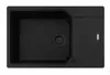 A black kitchen sink is shown from a top-down perspective against a white background. Podgląd zdjęcia produktu